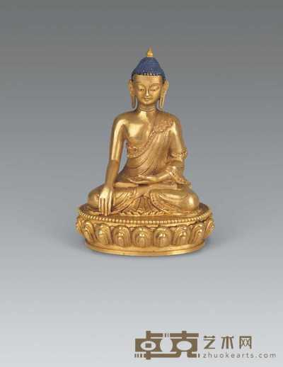 清 金释迦牟尼座像 高12cm